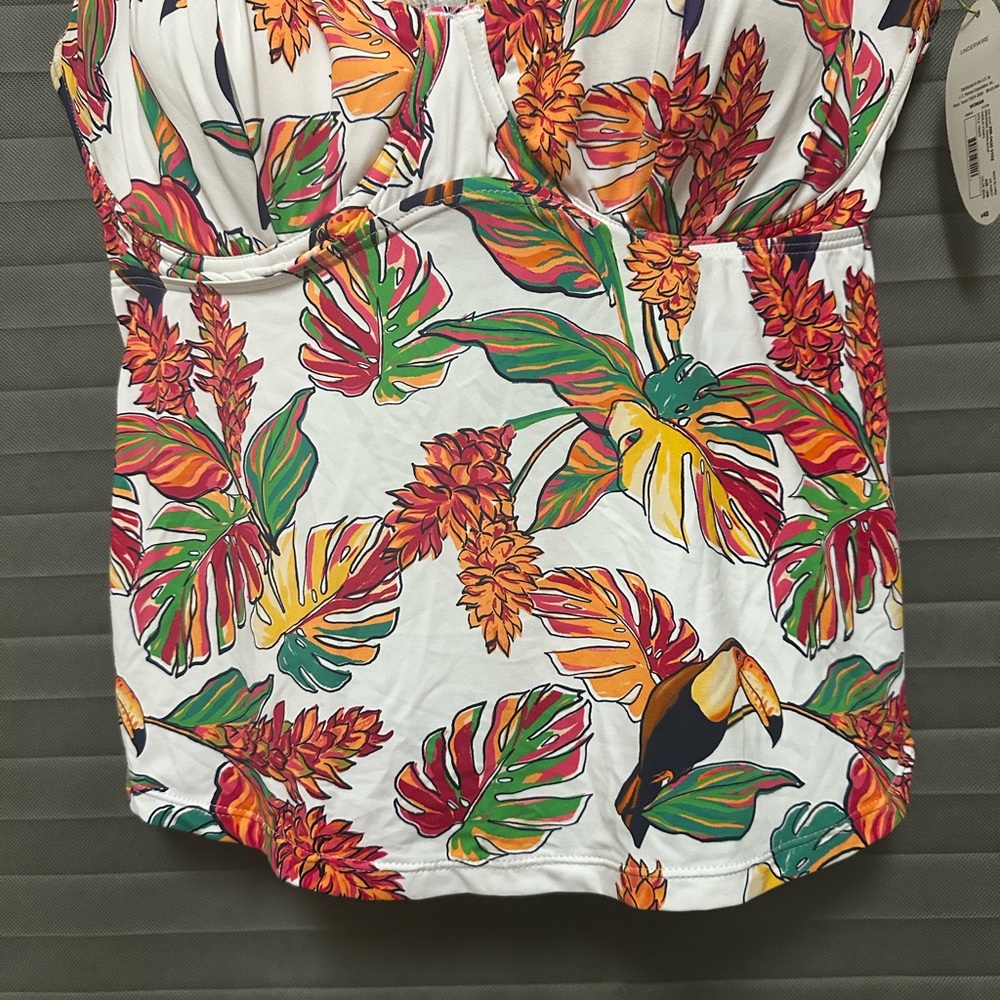 Mynah Underwire Tropical Tankini Top size 16W - Picture 3 of 9